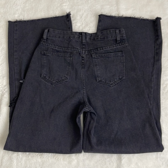 Shein Ripped Distress Wide Leg Jeans Size 4 - Picture 10 of 15